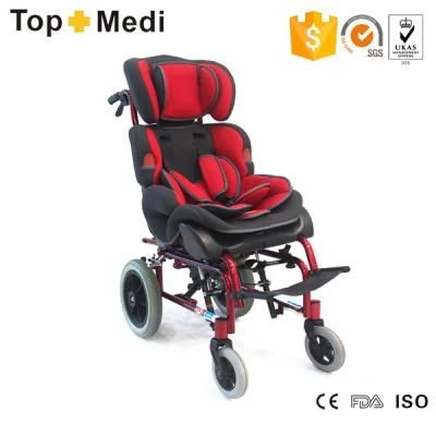 Topmedi Aluminum Recilning Child Wheelchair for Cerebral Palsy Children