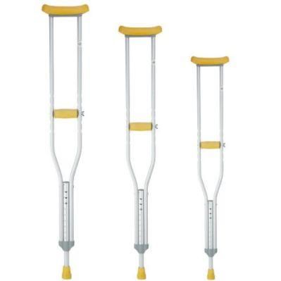 Aluminum Axillary Crutch Aluminum Single Cane Alloy Height Adjust TPR Hand Grip Non-Slip Rubber Walking Stick Medium Size