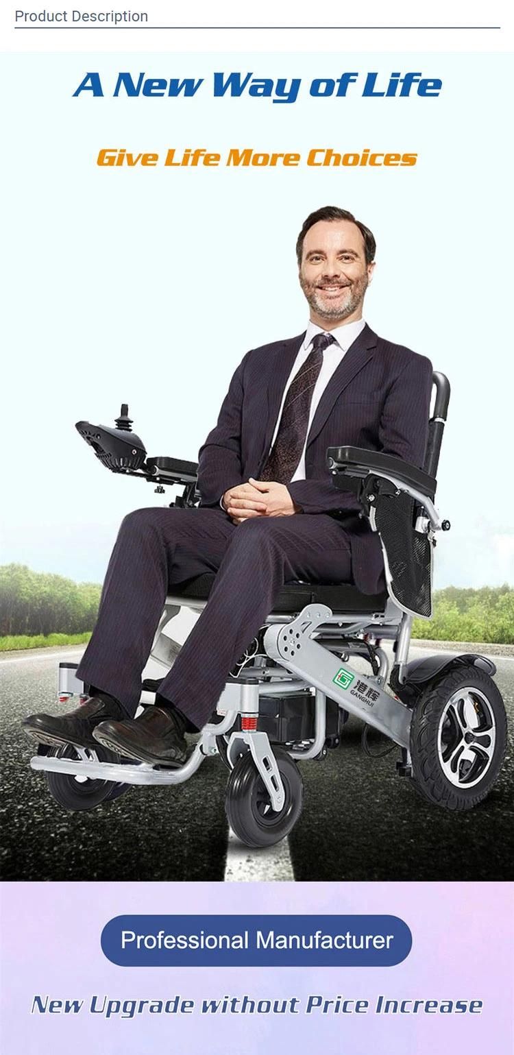 Low Price Lightweight Aluminum Handicapped Folding Power Electric Wheelchair