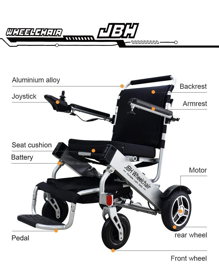 2021 Jbh D06 Folding Power Electric Wheelchair Lightweight Folding Wheelchair