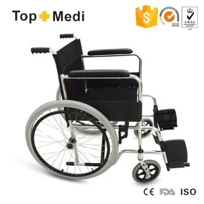 Economical Aluminum Lightweight Manual Folding Wheelchair for Hospital Use