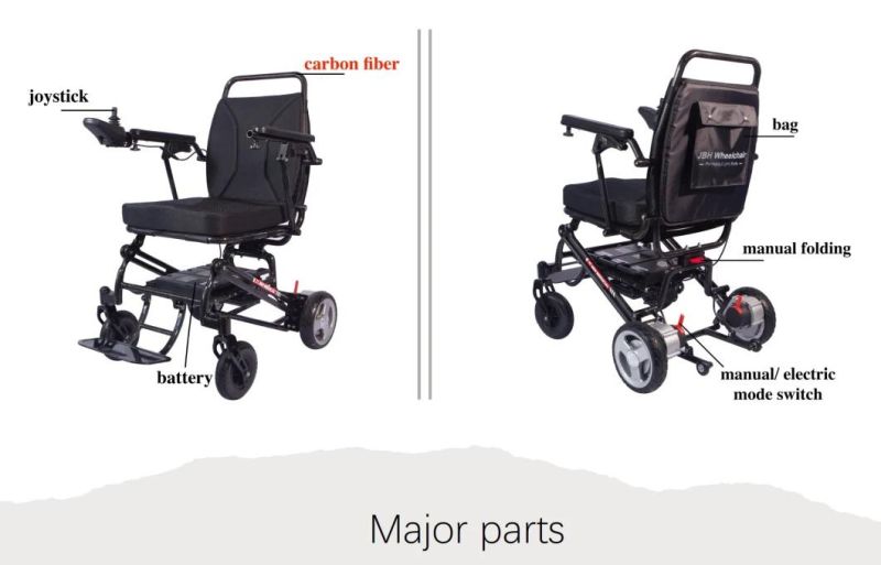 Jbh Hot Selling Electric Wheelchair Carbon Fiber Material DC05
