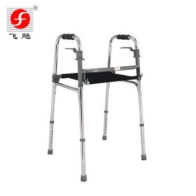 Folding Aluminum Walking Aid Walker with Seat for Disabled