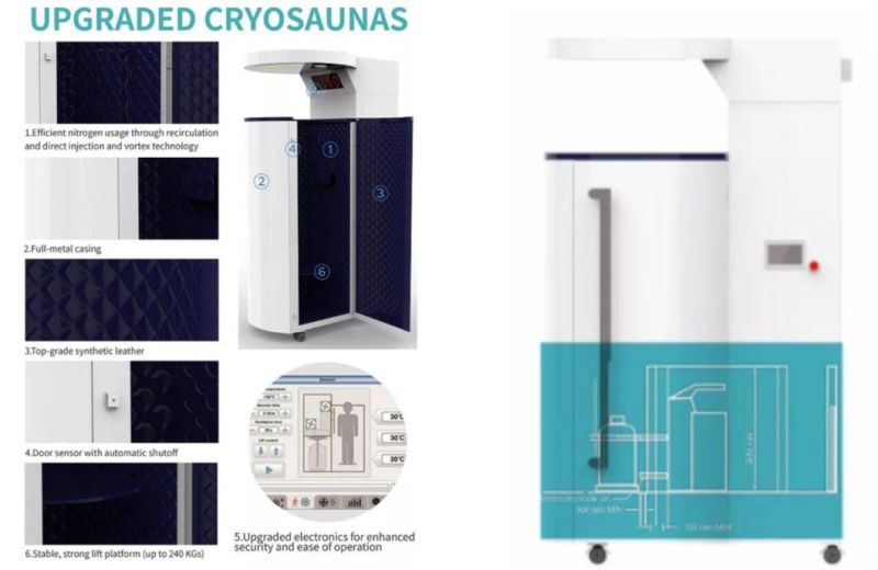 Liquid Nitrogen Cryosauna Cabin for Beauty and Health Center