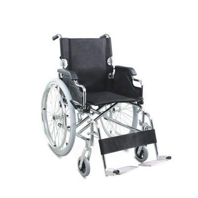 New Foldable Steel China Manual Wheelchair for Elderly and Disabled