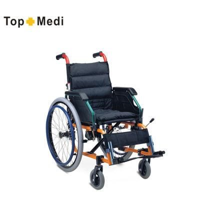 Medical Equipment Comfortable Seat Manual Aluminum Wheelchair for Children