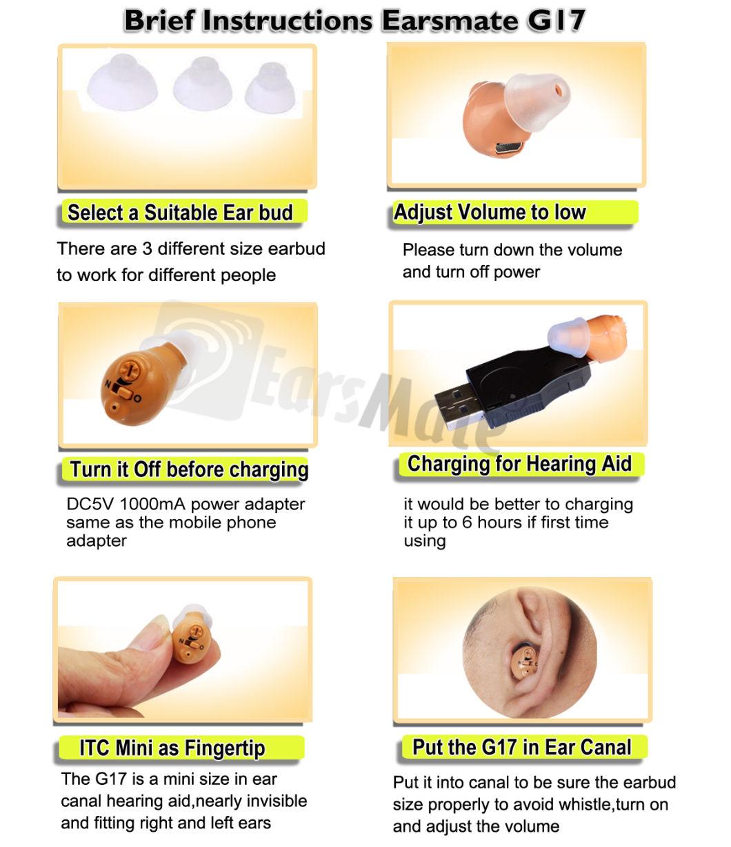 Rechargeable in The Ear Hearing Aids for Hearing Loss