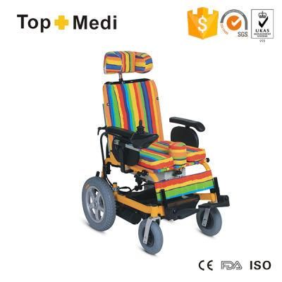 Topmedi Aluminum Pediatric Electric Power Wheelchair with Lithium Battery