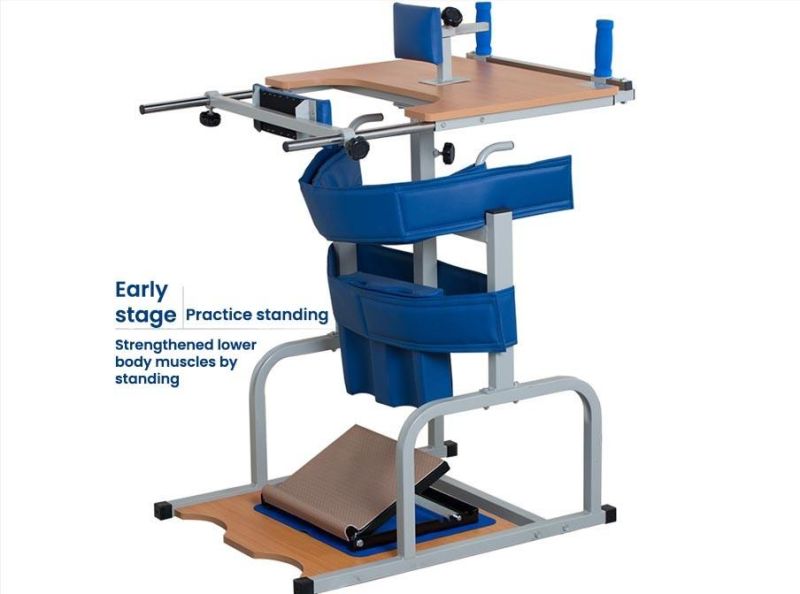 Adult Walking Aid Training Standing Frame with Wheels Walker