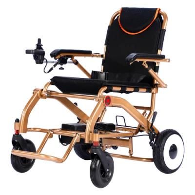 Factory Wholesale Handicapped Foldable Electric Wheelchair Portable Electric Wheelchair Light Weight Smart Electric Wheelchair