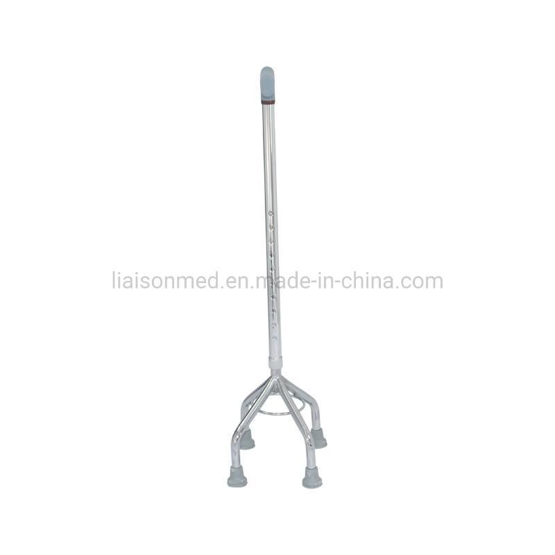 Mn-Gz003 CE&ISO Non-Slip Four-Corner Disabled Elderly Adjustable Sleeve Four Claw Crutches