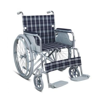 China Cheap Manual Wheel Chair Folding Aluminum Hospital Medical Wheelchair