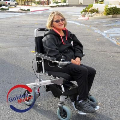 E-Throne Folding Wheelchair, Portable Power Wheelchair, 8inch, 10inch, 12inch