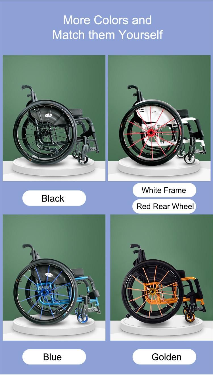 Cheap Price Manual Folding Sports Wheelchair with 24" Rear Wheel