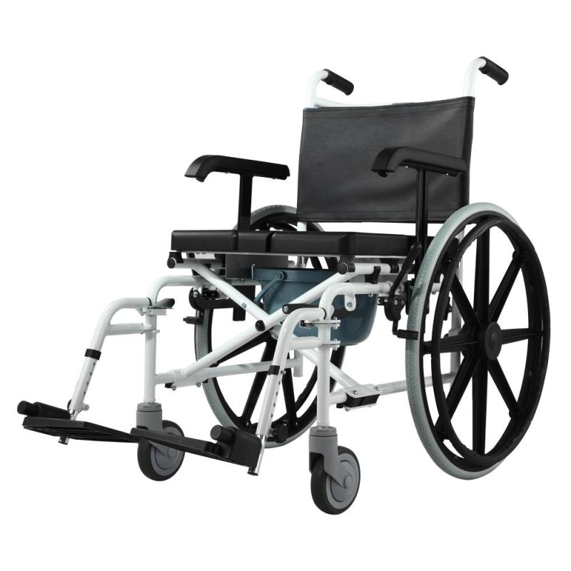 Power Coated Commode Wheelchairs with Steel Manual Be in Great Demand