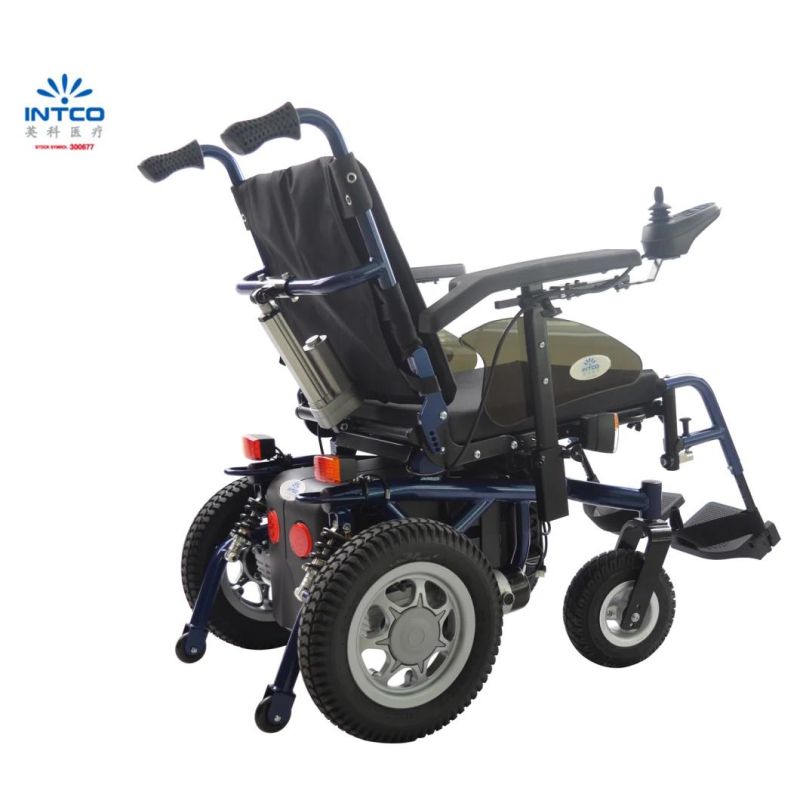 Steel Electric Power Wheelchair with Automatic Reclining and Tliting Function