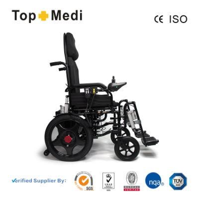 Manual Lift Foot Pedal 60 Degrees Fold Power Motorized Electric Wheelchair for Disabled