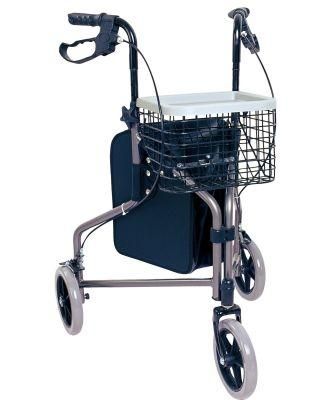 Lightweight Rollator Walker with PVC Bag Basket and Tray