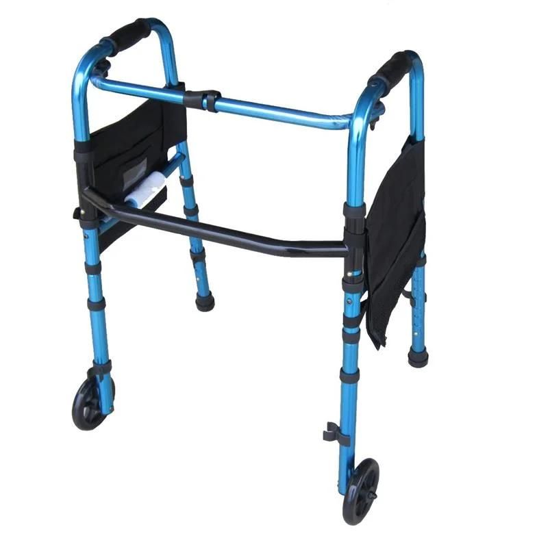 Foldable Aluminum Walker with Wheels for Elder