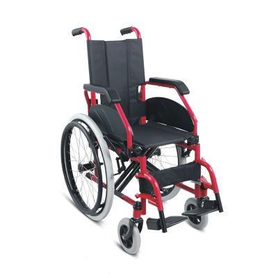 Pediatric Kids Cheap Manual Wheel Chair Steel Foldable Children Wheelchair
