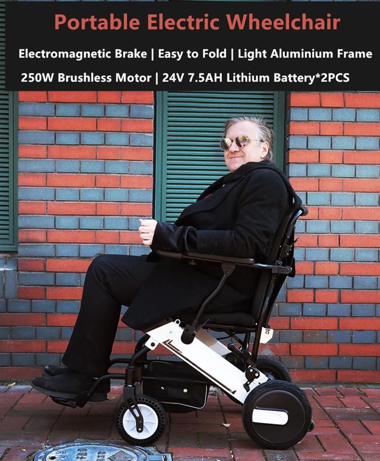15ah Lithium Battery Light Folded Electric Wheelchair
