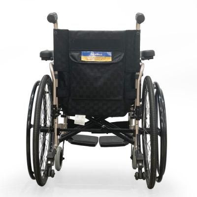 Lightweight Portable Folding Manual Wheelchair for Adult Disabled Elderly