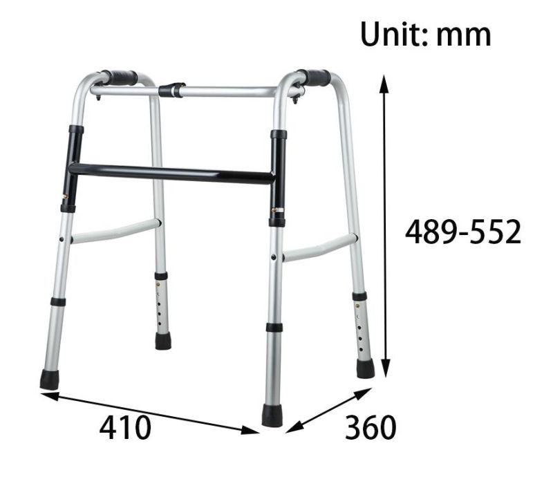 Rollator Walker Middle Child/ Child′ S Single Button Aluminum Walker Frame