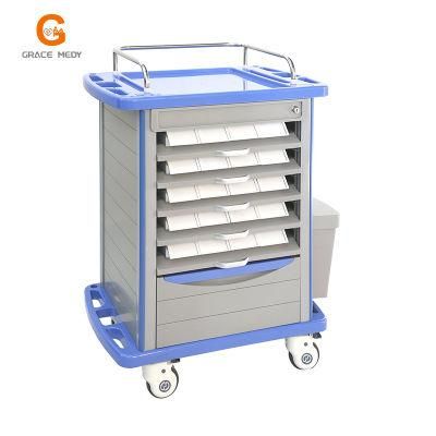 Factory Directly Sales Medical Emergency Crash Anaesthesia Trolley Cart