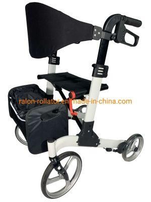 Petite Folding Aluminum Rollator Small Size 21inch Seat Height