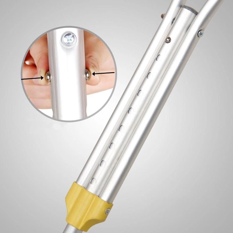 Foldable Stainless Steel Medical Cane Aluminum Adult Crutches Type