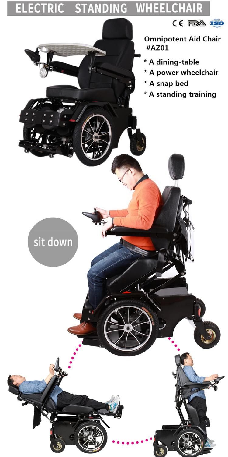 150kg Loading Steel Electric Powered Standing Wheelchair