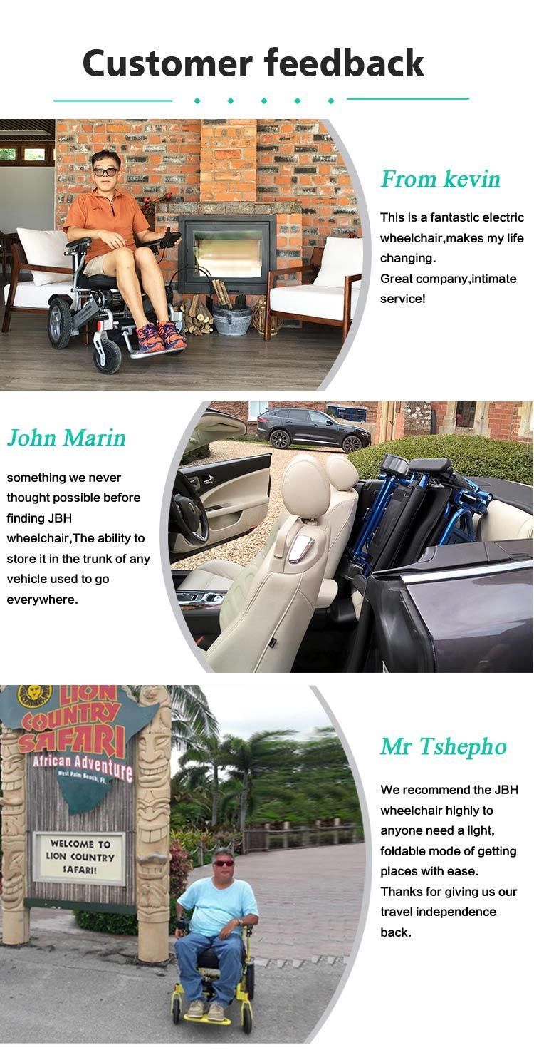 500mm Seat Width Folding Cheap Price Electric Wheelchair with Lithium Battery