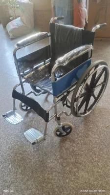 Basic Model Economy Economic Aluminium Steel Manual Light Weight Folding Wheel Chair