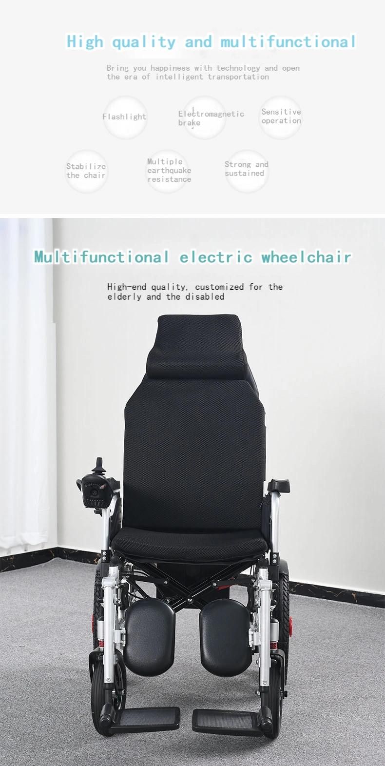 High Quality Folding Electric Power Aluminium Wheelchair Multi Functions