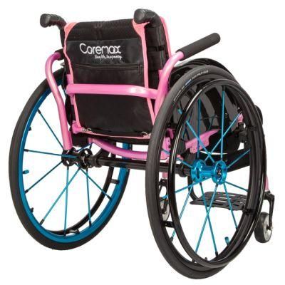New High-Back Comfortable Manual Wheelchair with Armrests and Pedals