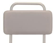 Commode Chair - Aluminum Padded Transfer Bench with Back/ Shower Chair