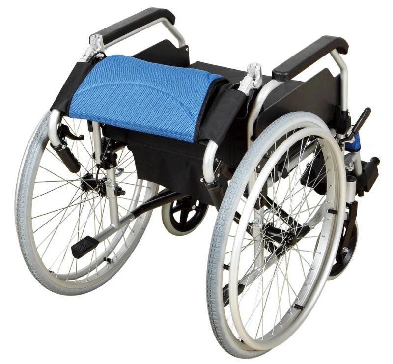 2022 Warehouse New Products Medical Equipment High Quality Aluminum Alloy Lightweight Portable Folding Manual Wheelchair