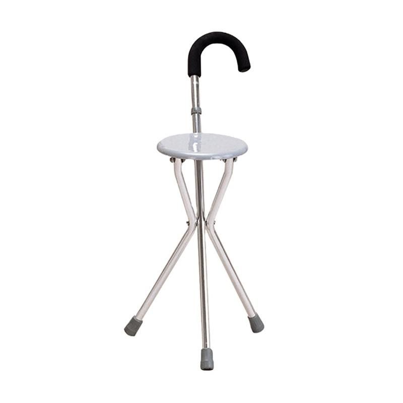 Cheap Telescopic Folded Walking Cane Chair for The Elderly, Walking Stick Seat, Walking Cane with Seat