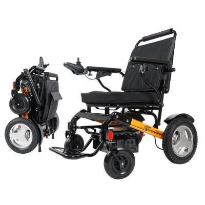 Low Power Consumption E Wheelchair Folding Electric Travel Wheelchair for Elderly