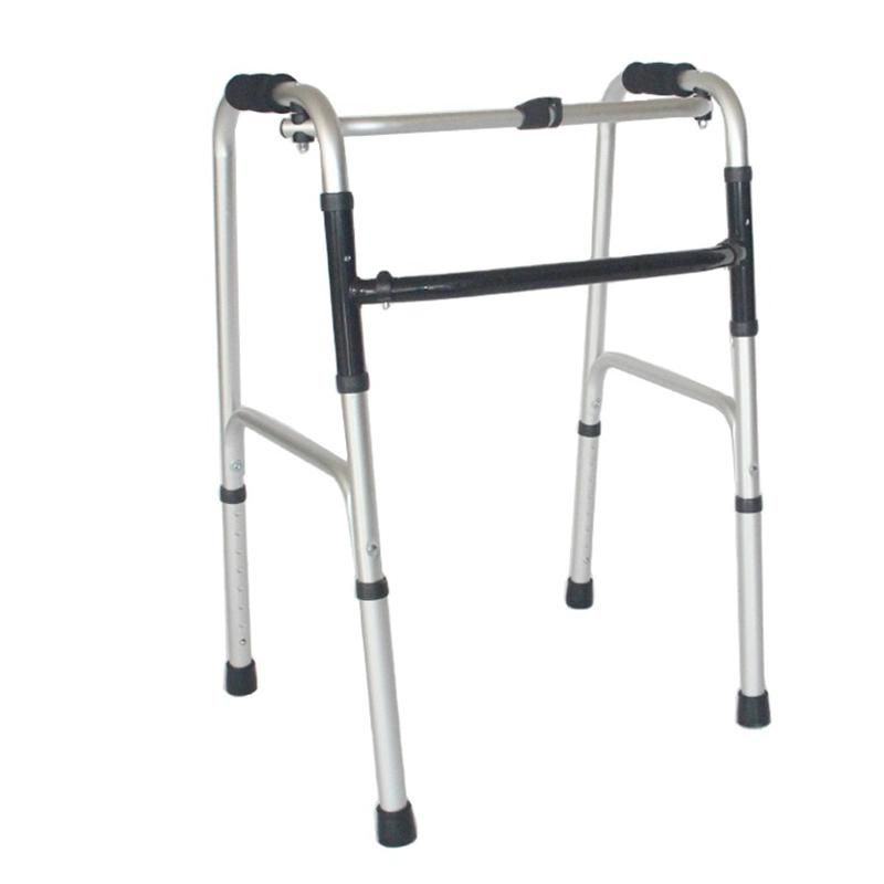 Four Leg Aluminum Frame Height Adjustable Walker for The Elderly