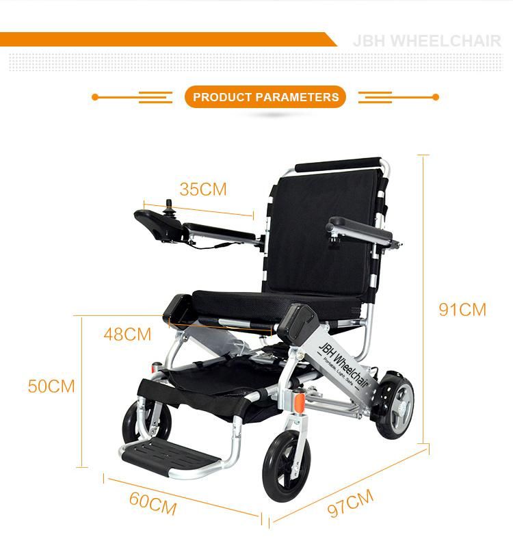 Handicapped All Terrian Electric Lightweight Folding Power Wheelchair with Lithium Battery