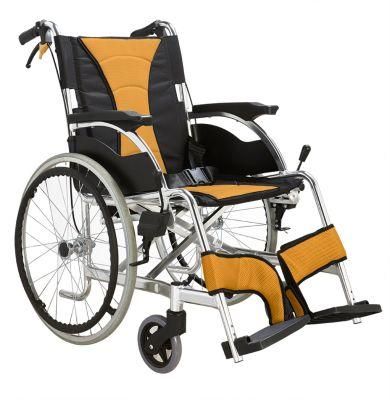 Heavy Duty European New Design Aluminum Portable Transfer Manual Wheelchair with Drop Back Handle Wheel Chair Disabled