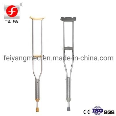 Comfortable Adjustable Aluminum Underarm Crutches Axillary Crutches for Elderly