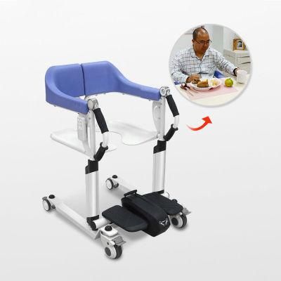 Folding Elderly Commode Wheelchairs Transferring Patient to Lifting Mechanism Transfer Wheelchair New