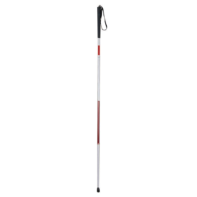 White Adult Telescopic 4section Adjustable Foldable Walking Cane