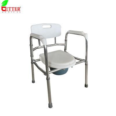 Adjustable Steel Toilet Chair Potty Chair Commode Chair with Bucket