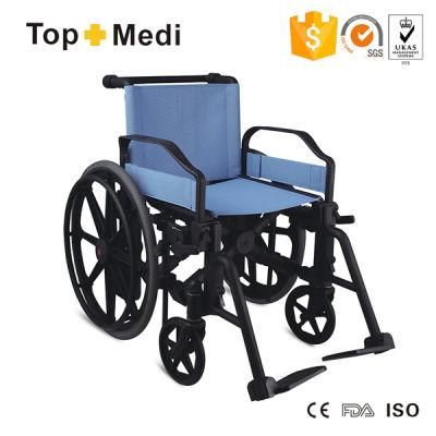 Topmedi Foldable Manual Environmental Plastic Wheelchair