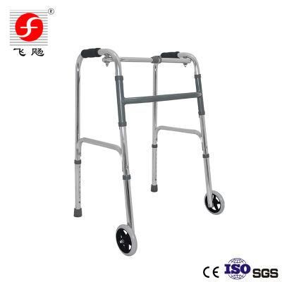 Rollator Walker for Adult Two Wheels Walker for Elderly Auminum Folding Walker