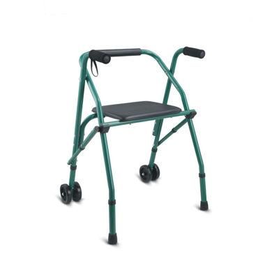 100kg Loading Capacity Folding Walker Rollator with Seat for The Elderly