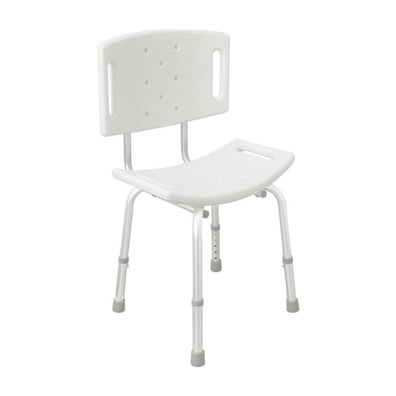 Aluminum Adjustable Bath Bench Chair Shower for The Elderly with Backrest